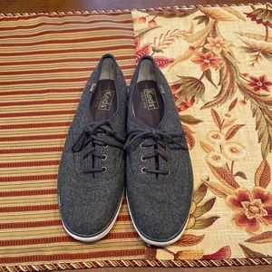 Keds Women’s Champion Wool Blend Charcoal Lace Up Casual Sneakers Size 8.